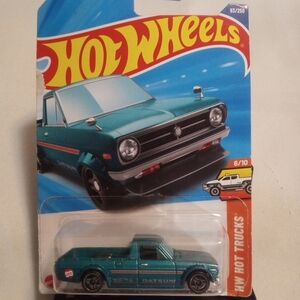 Hot Wheels Teal Datsun Pickup Toy
